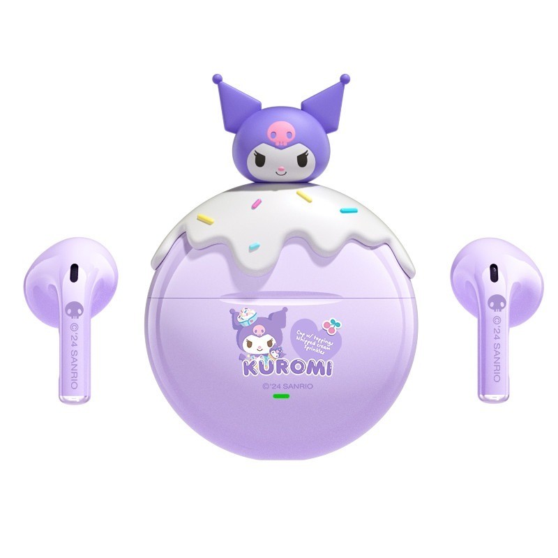 Sanrio EJ-910 หูฟังบลูทูธ 5.3 Kuromi Cinnamoroll Hello Kitty HiFi คุณภาพเสียง Long Endurance Latency ต่ําเพลงเกมครีมหูฟัง