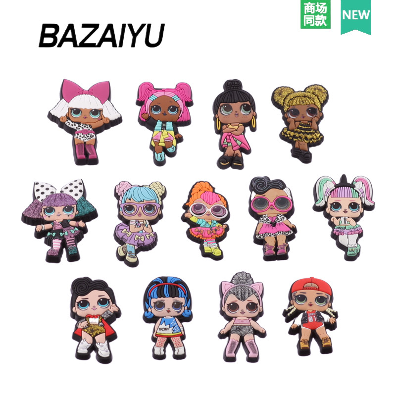 BAZAIYU Jibbitz Surprise Doll Shoe Buckles American Girl Shoe Accessories
