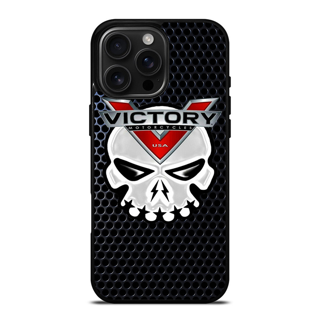ใหม่ VICTORY MOTORCYCLE SKULL LOGO แฟชั่นสไตล์ใหม่ประณีตโทรศัพท์มือถือกรณีฝาครอบป้องกันสําหรับ iPhon