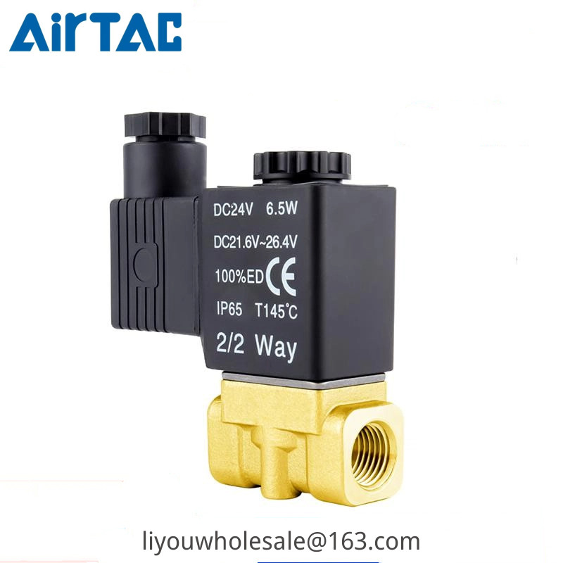 วาล์วควบคุมของเหลว AirTac 2WA030/050/150-06/08 ใหม่โซลินอยด์วาล์วแท้สองทาง