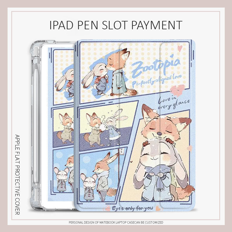 Zootopia case iPad air7 air4/5/6 10.2 gen7/8/9 mini4/5/6/7 8 case iPad new pro11 pro12.9 pro13 gen10 gen11 A16 air 11 Disney case - รูปที่ 2