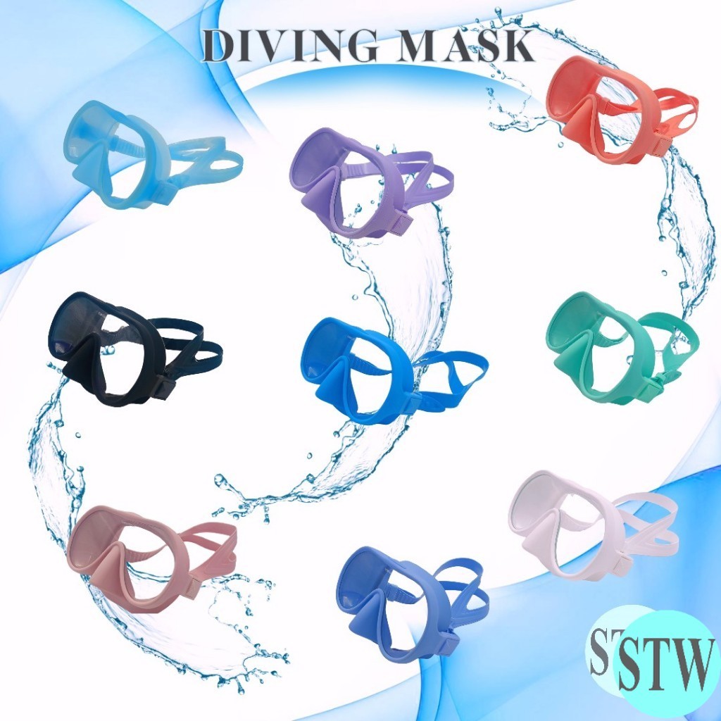 Diving Mask Professional Underwater Diving Mask Adult Swimming Goggles Snorkeling Equipment หน้ากากดำน้ำ แว่นตาว่ายน้ำ