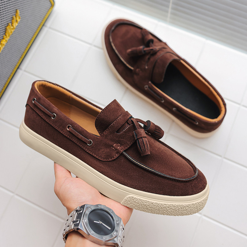 ผู้ชายรองเท้าไม่มีส้นรองเท้าเดียวรองเท้า pennyloafers