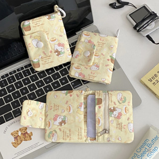 กระเป๋าสตางค์แมวน่ารัก กระเป๋าเก็บเหรียญหลายชั้น กระเป๋าหูฟั…