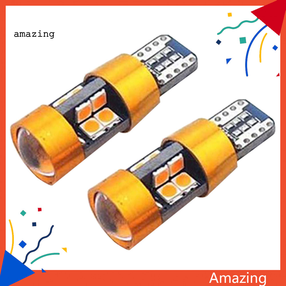 [AM] 2 ชิ้น T10 168 194 2825 W5W 19LED Amber รถที่จอดรถสํารองย้อนกลับหลอดไฟ