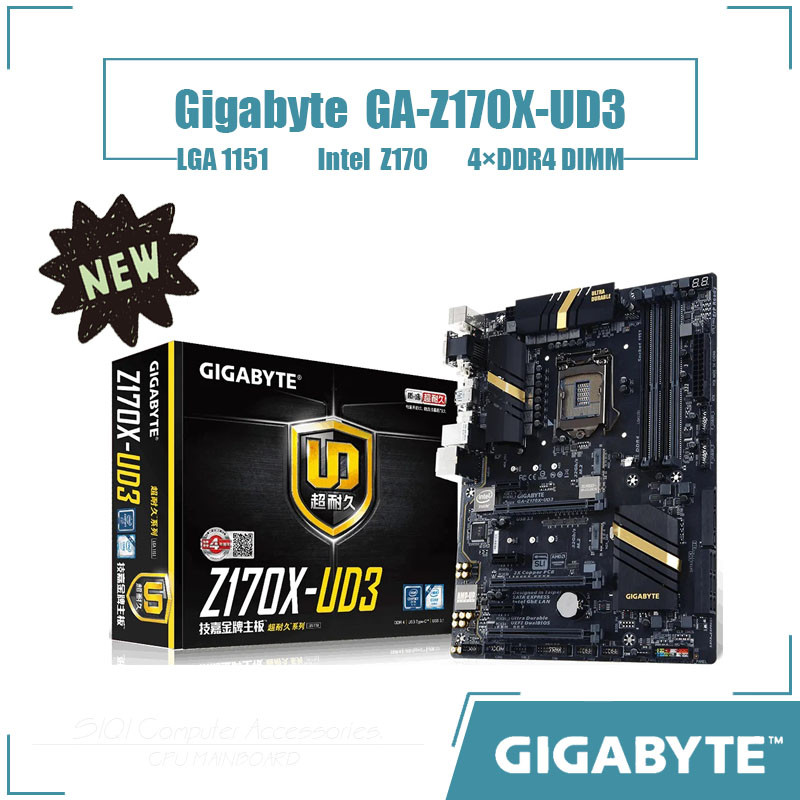 [ใหม่] เมนบอร์ด Gigabyte GA-Z170X-UD3 Intel Z170 4DDR4 DIMM LGA1151 เมนบอร์ดเดสก์ท็อป