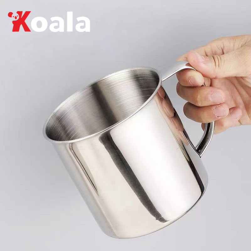 KOALA แก้วสแตนเลส 6.5,8,9,10,11,12 ซม. กระป๋องน้ำสแตนเลส แก้ว แก้วมีหู น้ำหนักเบา ใช้งานได้ดี แก้วน้ำ ถ้วยสแตนเลส แก้วใส