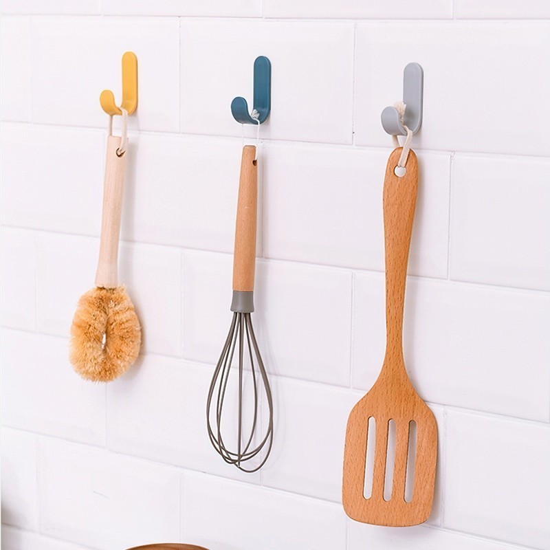 Combo ที่แขวนผนังรูปตัว J ขนาดเล็ก 10 ชิ้น MU888