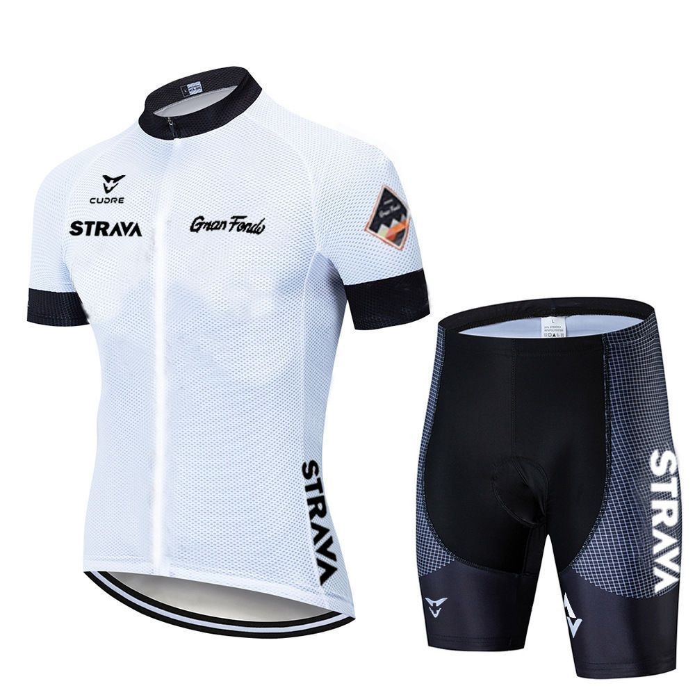 STRAVA新款骑行短袖公路套装夏季山地速干自行车透气薄款STRAVA new cycling short sleeved road cover20250805