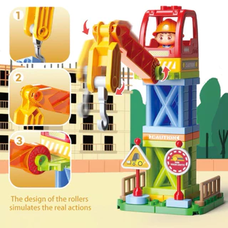 FEELO ของเล่นตัวต่อ Engineer Series รุ่น Ore Yard จำนวน 62 ชิ้น ขนาดเดียวกับดูโปร
