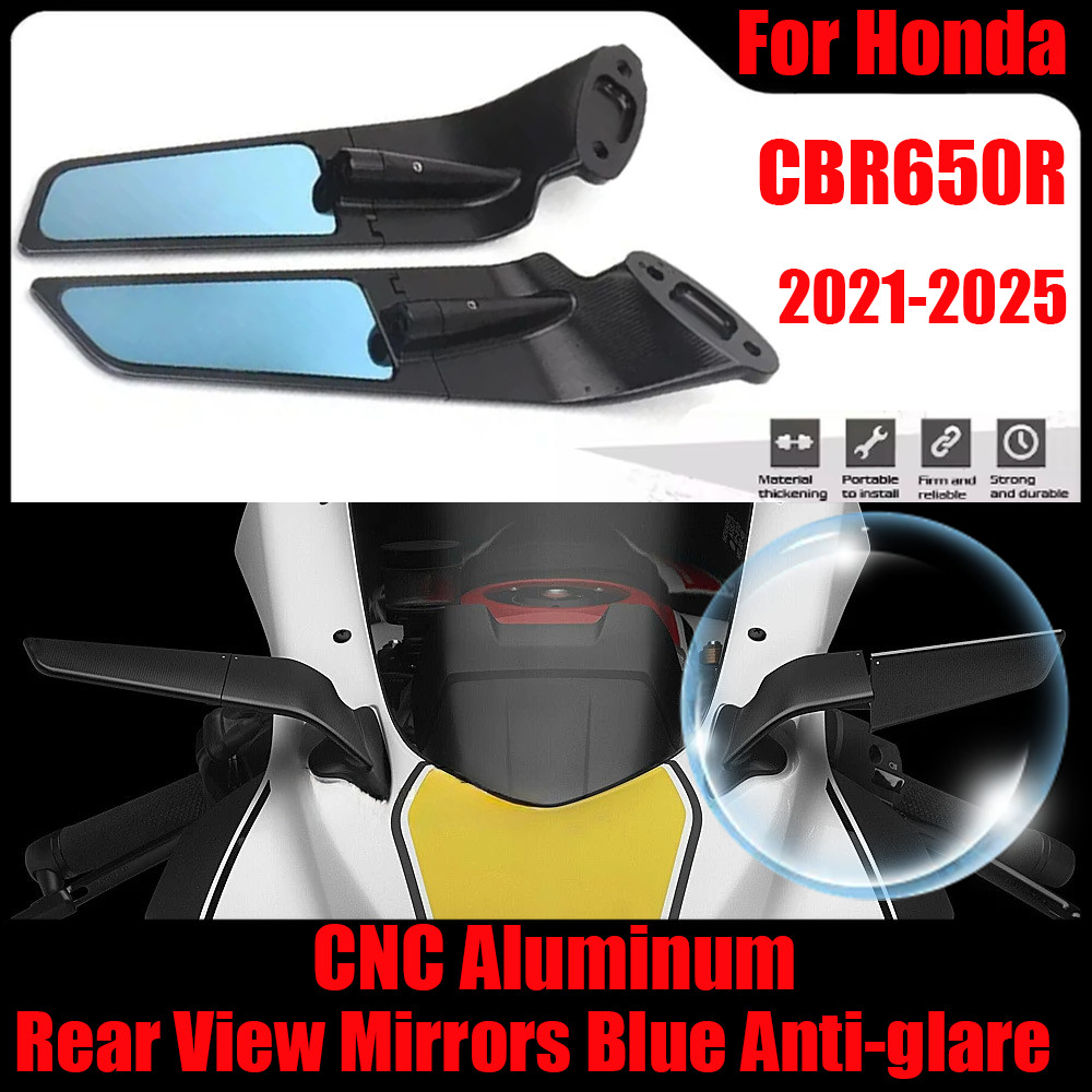 2025 CBR650R กระจกมองหลังสําหรับ Honda CBR650R CBR 650 R 2021-2025 Stealth Sport Winglet กระจกชุดปรั
