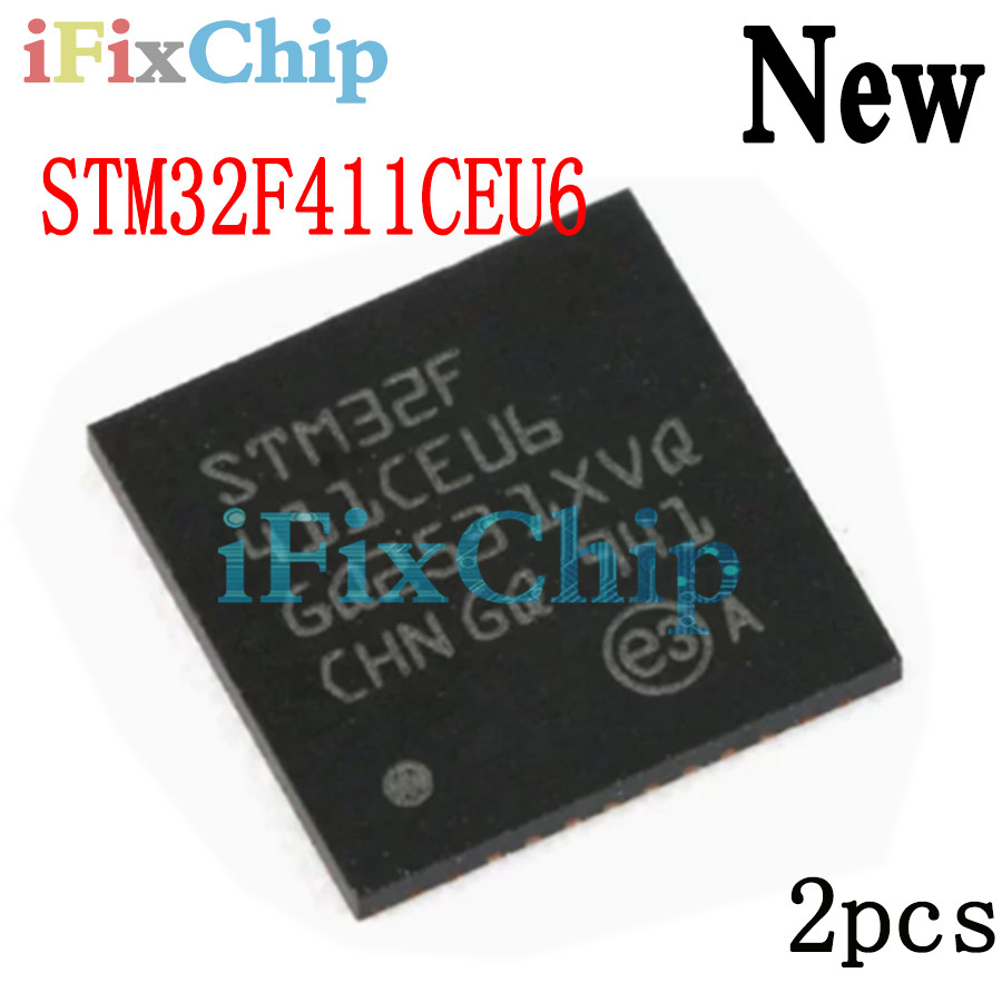 2PCS ยี่ห้อใหม่ STM32F411CEU6 STM32F411CEU6TR UFQFPN-48(7x7)