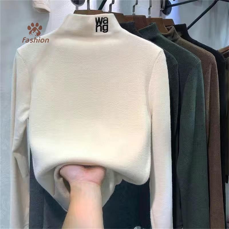 [แฟชั่น] เสื้อครึ่งคอเต่าแขนยาว เสื้อยืดสำหรับผู้หญิง สวมใส่ง่ายสำหรับทุกวัน