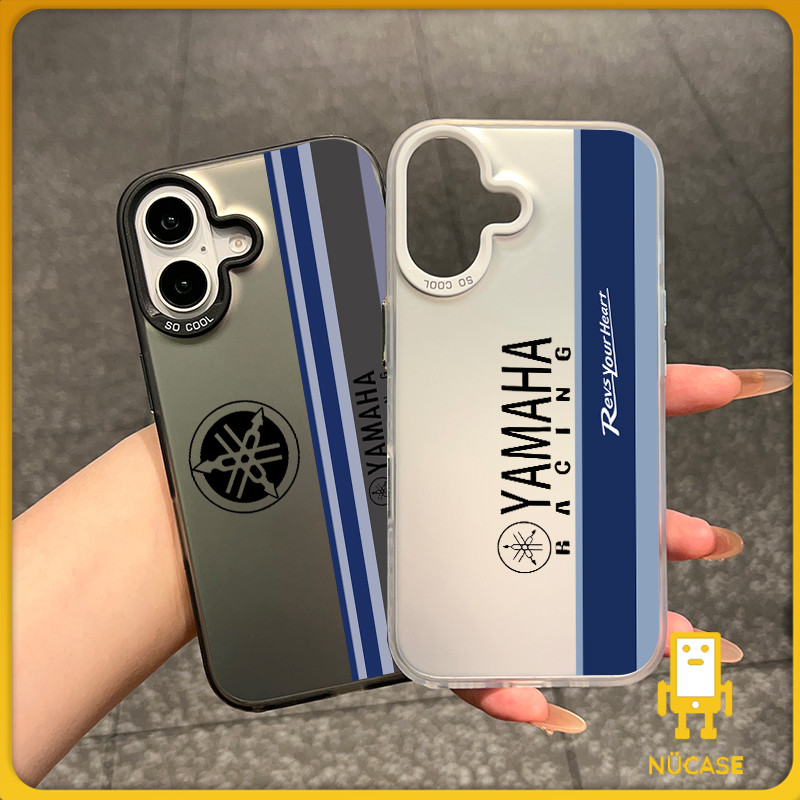NüCase ส่งจากไทย สีดำหรูหราซิลิโคนแข็งกรณีโทรศัพท์ ยามาฮา for IPhone 13 15 7Plus 14 12 11 Pro MAX 7Plus X XR XS