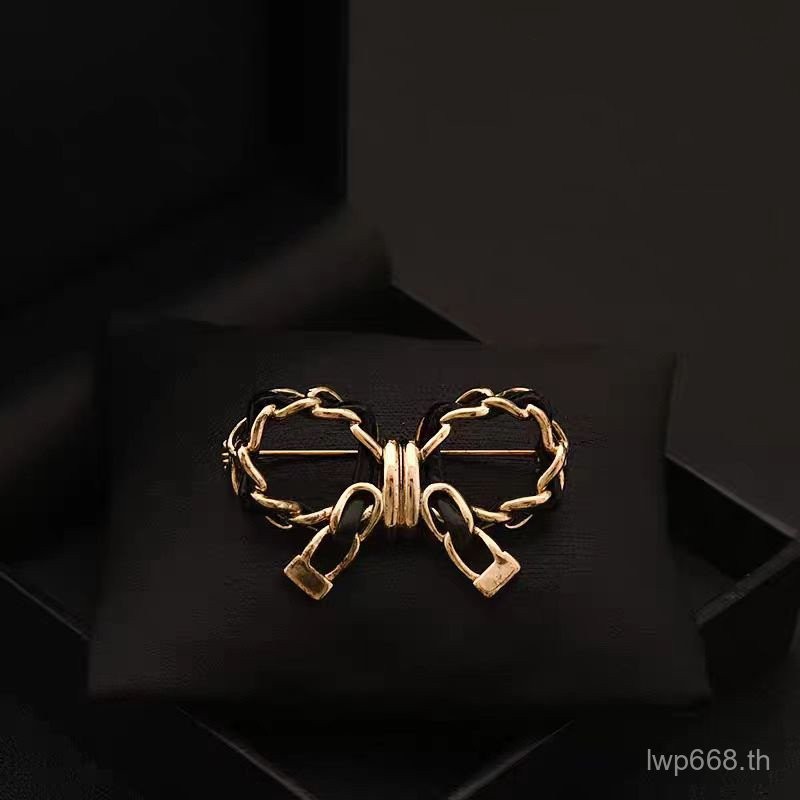 เข็มกลัดโบว์สไตล์ Retro Chanel หรูหรา คุณภาพสูง เหมาะสำหรับตกแต่งชุดเสื้อผ้า