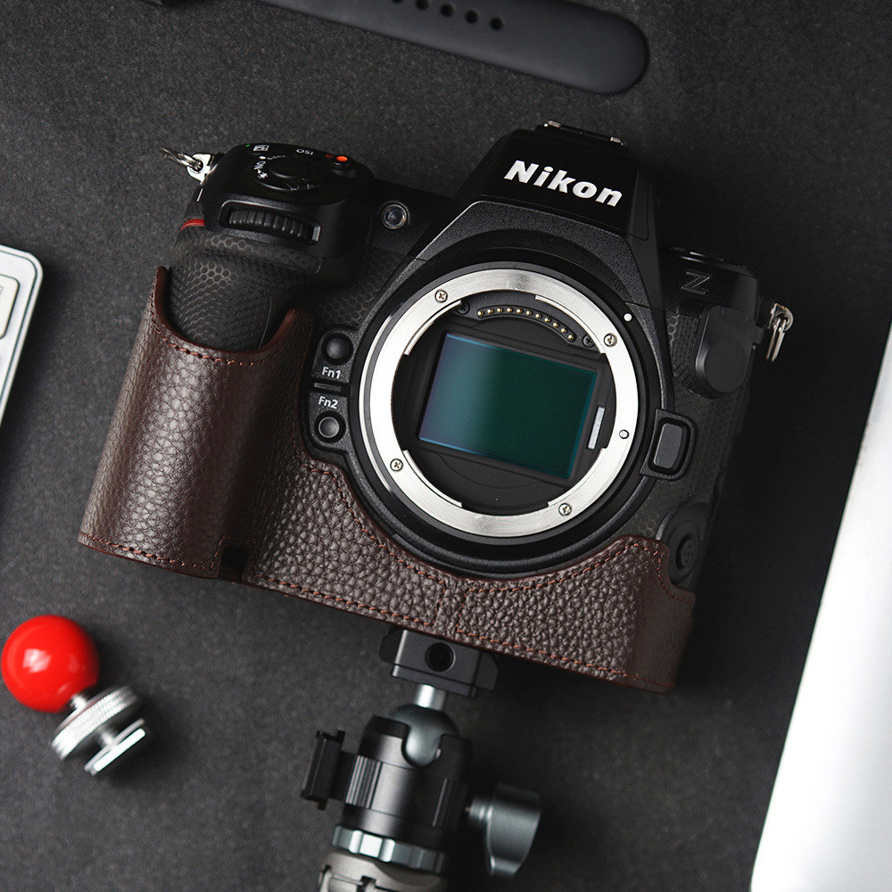 เหมาะสําหรับ Nikon Z8 เคสหนังกระเป๋ากล้องเคสป้องกัน Nikon Z8 เคสป้องกันฐานอุปกรณ์เสริมหนังแท้