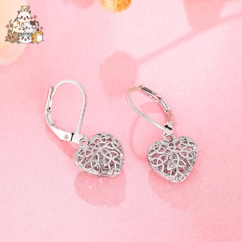 Heart Hollow Design ต่างหู Fairy Daily Matching Accessories แฟชั่นและต่างหู