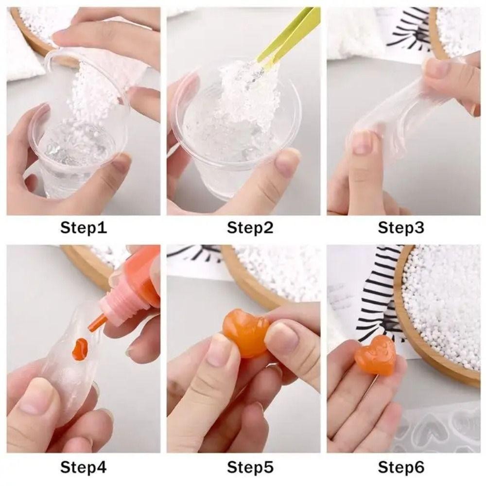 Miquel ดินปลอดพลาสติก เรซิน ดินปลอดสารเคมี คริสตัล เทอร์โมพลาสติก คุณภาพสูง ดินปั้นคริสตัล DIY วัสดุทํามือ ใส/ขาว ของเล่นเสริมพัฒนาการเด็ก - รูปที่ 7