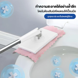 ไม้ถูพื้นแบบหัวแบน ไม้ถูพื้นใช้แล้วทิ้ง ทิชชู่เปียก-แห้ง แผ่นเช็ดทำความสะอาด ไม่ต้องก้มตัว ไม่ต้องล้างมือ มือไม่สกปรก