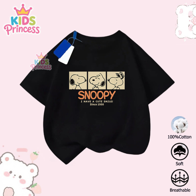 COD(จัดส่งตลอด 24 ชั่วโมง) เสื้อยืดแขนสั้นสำหรับเด็กสบายและนุ่ม ผ้าฝ้ายแท้ 100% เสื้อยืดพิมพ์ลาย N3812