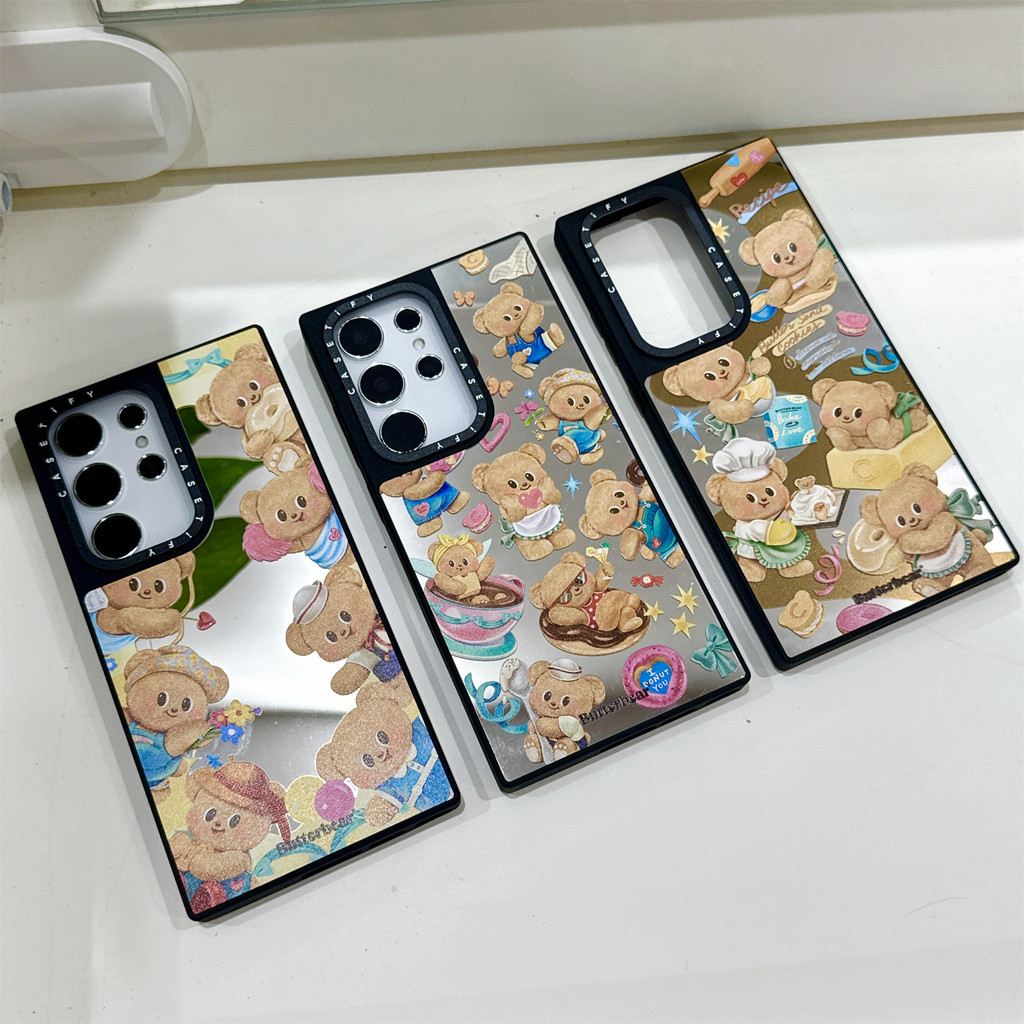 SAMSUNG น่ารักเนยหมีกระจกแม่เหล็กสําหรับSamsung Galaxy S25 24 23 UItraกันกระแทกป้องกันปลอก - รูปที่ 7