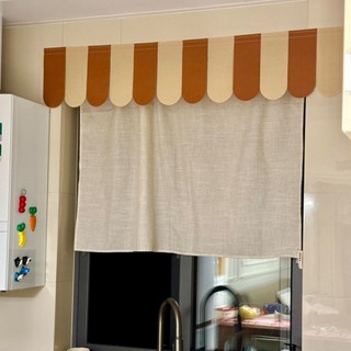 ห้องครัวเสื้อคลุมตกแต่งผ้าม่านห้องนอนสามเหลี่ยมธงผ้าม่านสั้น