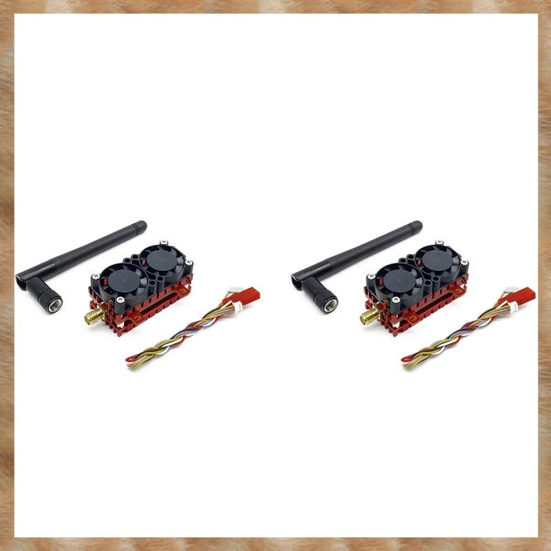 [KYG] 2X 5W 5.8G VTX 5000mW 48CH เครื่องส่งสัญญาณวิดีโอ FPV พร้อมพัดลมระบายความร้อน 2S-6S สําหรับ FP