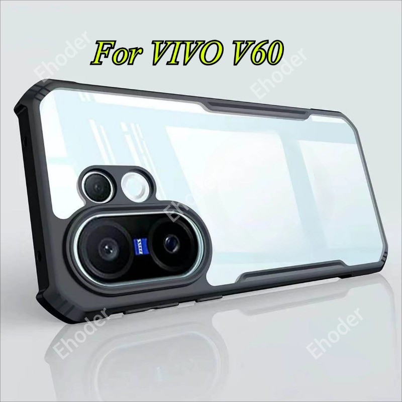 ปลอกสําหรับ VIVO V60 5G 2025 เคสโทรศัพท์อะคริลิค Clear ป้องกันสําหรับ VIVOV60 V2511 V 60 โปร่งใสกันก