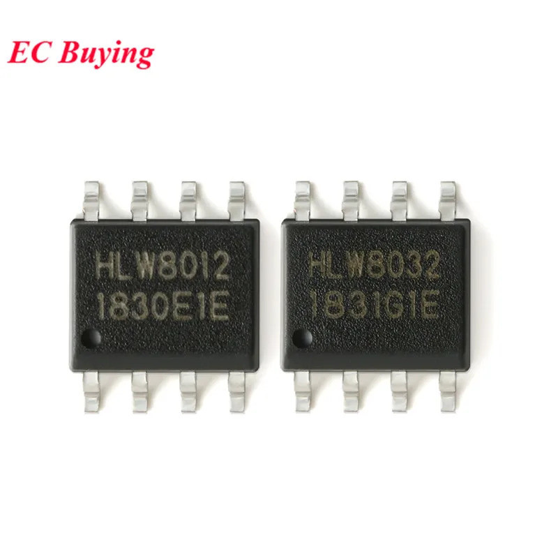 HLW8012 HLW8032 SOP-8 เครื่องวัดพลังงานไฟฟ้าที่มีความแม่นยําสูงเฟสเดียว IC/มิเตอร์ไฟฟ้าชิป IC Contro