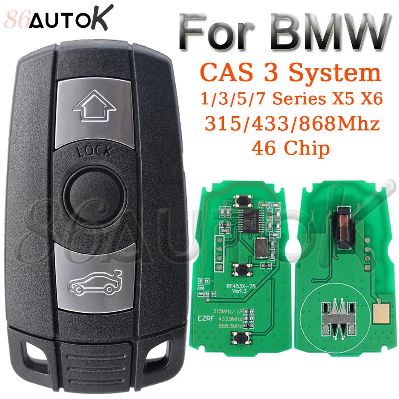 รถรีโมทคอนโทรลสําหรับ BMW CAS 3 ระบบ 1/3/5/7 Series X5 X6 E60 E61 E70 E71 E87 E90 Z4 46 ชิป 315LP 31