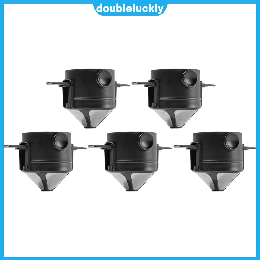 ✿ดล1♣  5PCS Pour Over Coffee Dripper Paperless สแตนเลส Pour Over เครื่องชงกาแฟทําความสะอาดง่ายกรวยกร