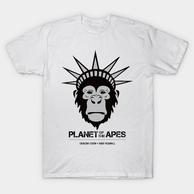 เสื้อยืด Vintage Planet of the Apes - Alternative Movie Poster T-Shirt แท้ Cotton 100%