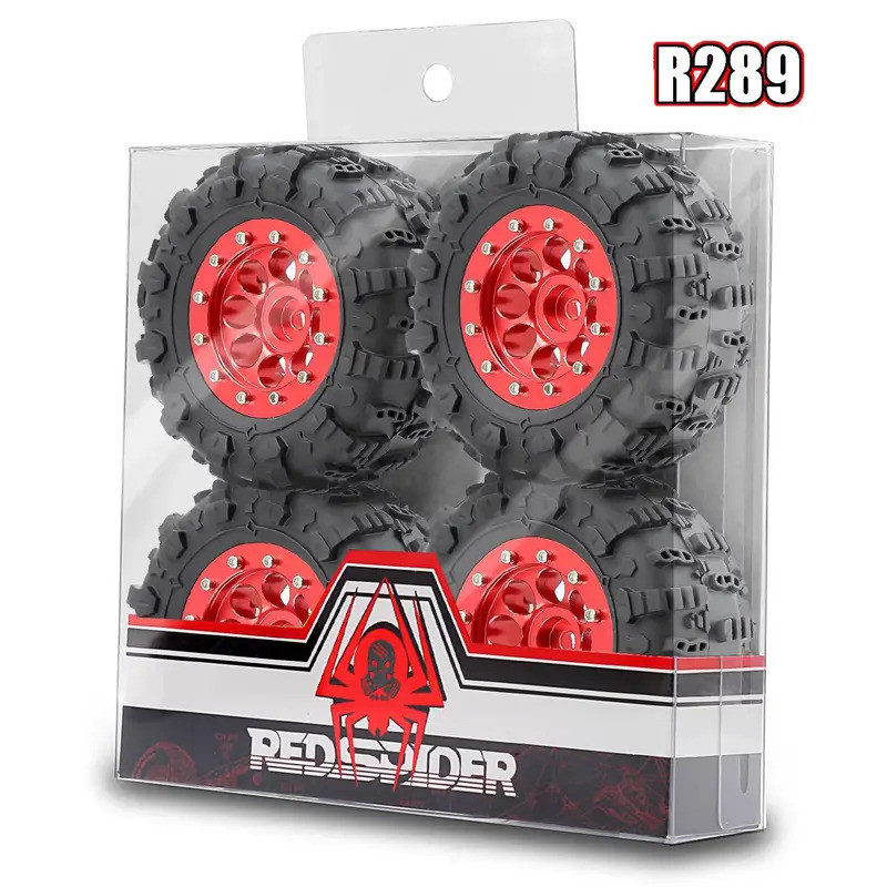 4PCS 65mm RC ล้อยาง 7mm Hex Hub สําหรับ 1/24 HobbyPlus Jimny Land Rover UDIRC UCX24