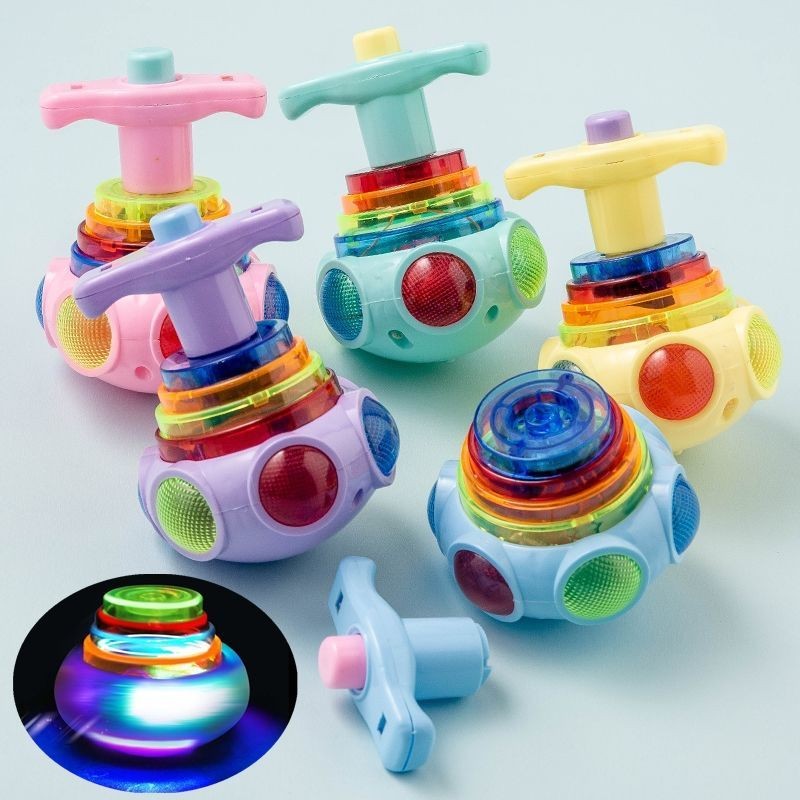 Light Music Top Toy Boy Decompression Toy Thing Toy Luminous Top Toy 8.24L