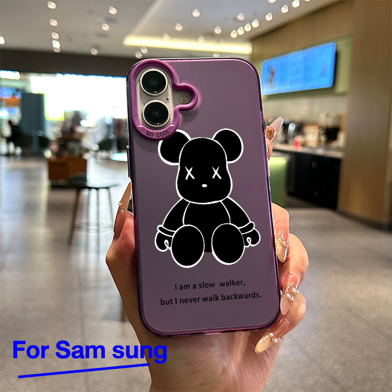 For Samsung เคส A06 A16 4G 5G A12 หมีขี้หนูสีดำ M12 A04s A13 5G A25 A12 A03 A02s A05 A06 A14 M12 A30s A04s A50 A50s - รูปที่ 3