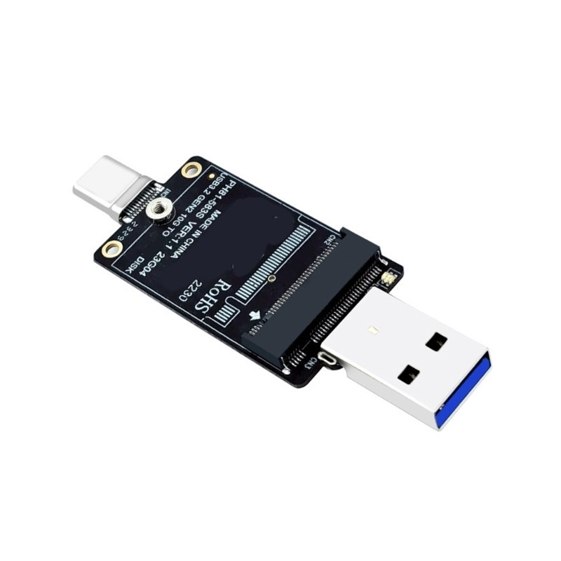 Doublebuy M 2 ถึง USB A Type C SSD Enclosure อะแดปเตอร์ 10Gbps SSD ภายนอก Enclosure ประเภท C สําหรับ