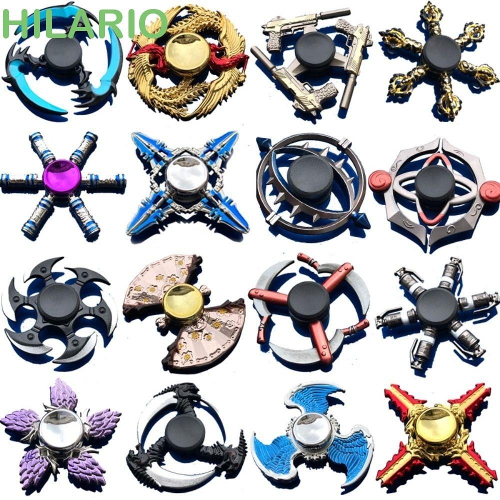 Hilario King of Glory Finger Gyroscope, Light Luminous PUBG โลหะผสมสังกะสี Hand Spinner, Spinning Top ของเล่นนิ้วมือ Gyro โลหะผสมสังกะสีโลหะ Fidget Spinner ของเล่นของขวัญ