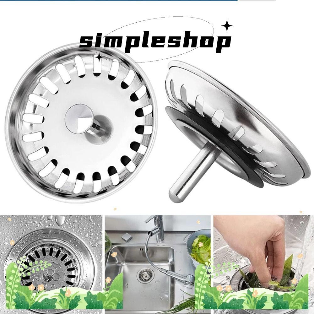 Simple Sink Filter ปลั๊กขยะตะกร้าสแตนเลสคุณภาพสูงแบบพกพา
