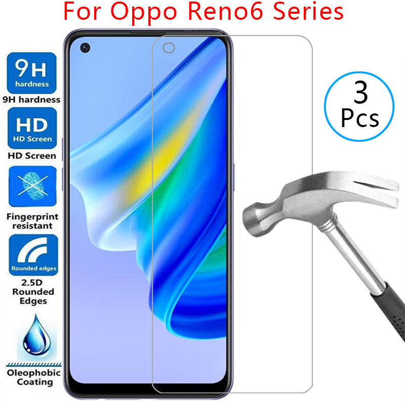 เคสสําหรับOppo reno 6 Lite 6zนาฬิกากระจกนิรภัยบนOpp opo appo reno6 4g z reno6z reno6lite 6 Liteเคสโท