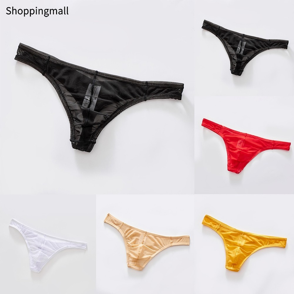 [BETL]Mens Sexy See-Through Mesh G-String Sissy T-back Male Thong Pouch Underpants