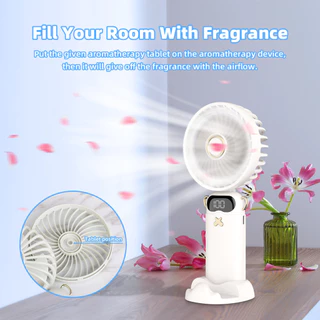 GOOJODOQ Versatile 3-in-1 Handheld Fan with Detachable Base and Phone Holder