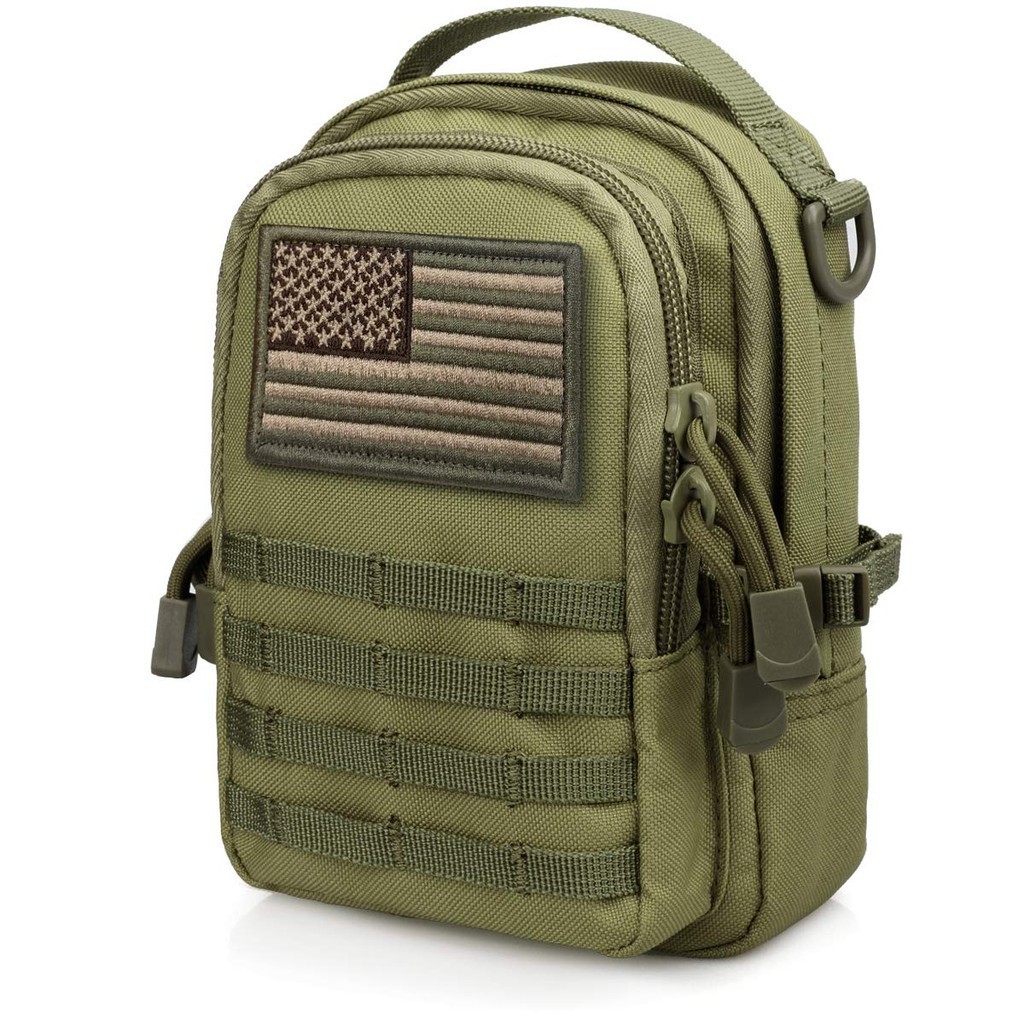 Luc กลางแจ้งปฏิบัติ Molle ขนาดกะทัดรัด EDC ชุดเครื่องมือฉุกเฉิน Mini Crossbody Design กระเป๋าโทรศัพท์มือถือพร้อมอุปกรณ์เสริมกระเป๋า