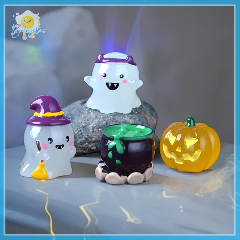 [InthehotT] 1pc Mini Halloween Crystal Ball พกพาสะดวกเรซิ่นฟักทองเครื่องประดับเรซิ่น Micro Landscap เรซิ่น Faceless Ghost Party Supplies [ใหม่]