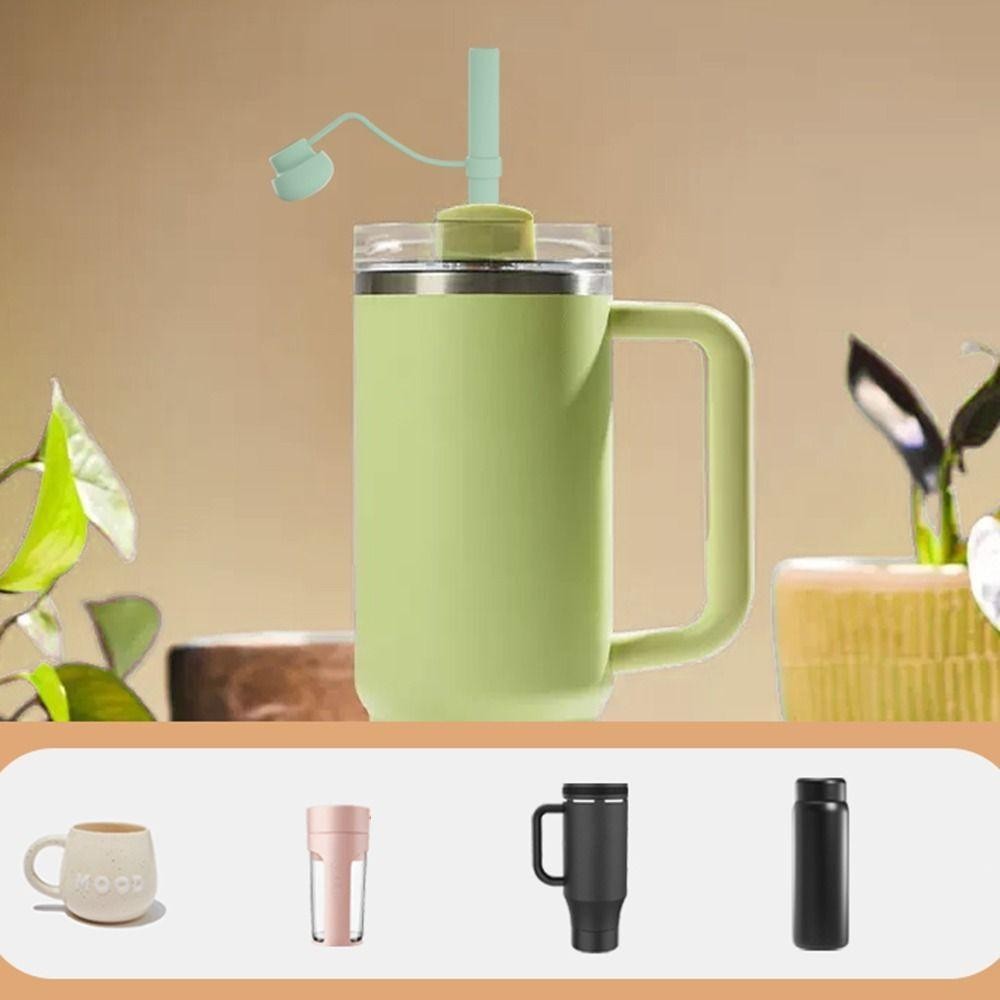 ยัน1 หลอดซิลิโคน,ที่มีฝาปิดฟางนํามาใช้ใหม่ฟางยาว,ขวดน้ําขนาดใหญ่เส้นผ่าศูนย์กลางฟางพรรคซัพพลายดื่มหลอดสําหรับ40ออนซ์30ออนซ์ถ้วยแก้วสําหรับห้องครัวและบาร์ - รูปที่ 3