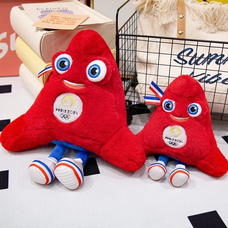 Mascot Olympics Pillow Fri 2024 Paris Mascot Doll Olympic Plush Toy Doll ของขวัญของที่ระลึกน่ารัก