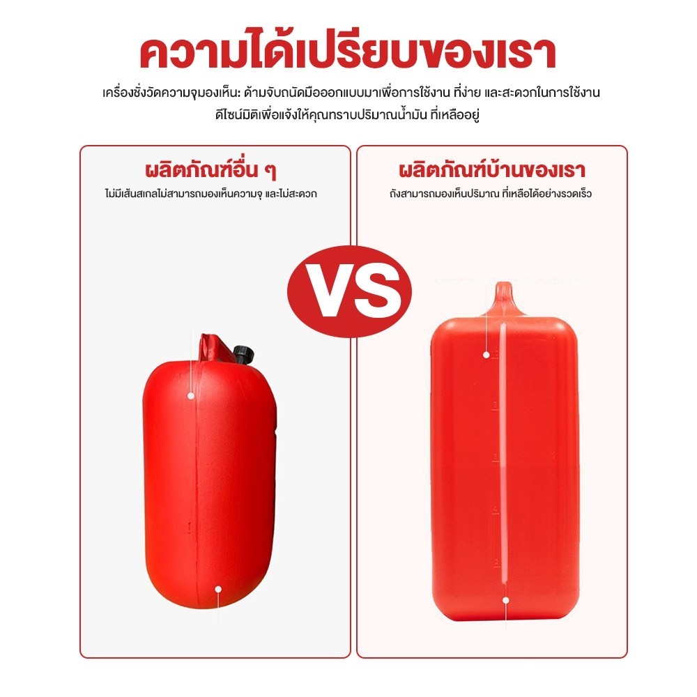 แกลลอนน้ำมัน ถังน้ำมัน 5ลิตร ถังน้ำมันสำรอง ถังใส่น้ำมัน เหมาะสำหรับ น้ำมันเบนซิน แกลลอน ถังเติมน้ำมัน น้ำมันเบนซิล