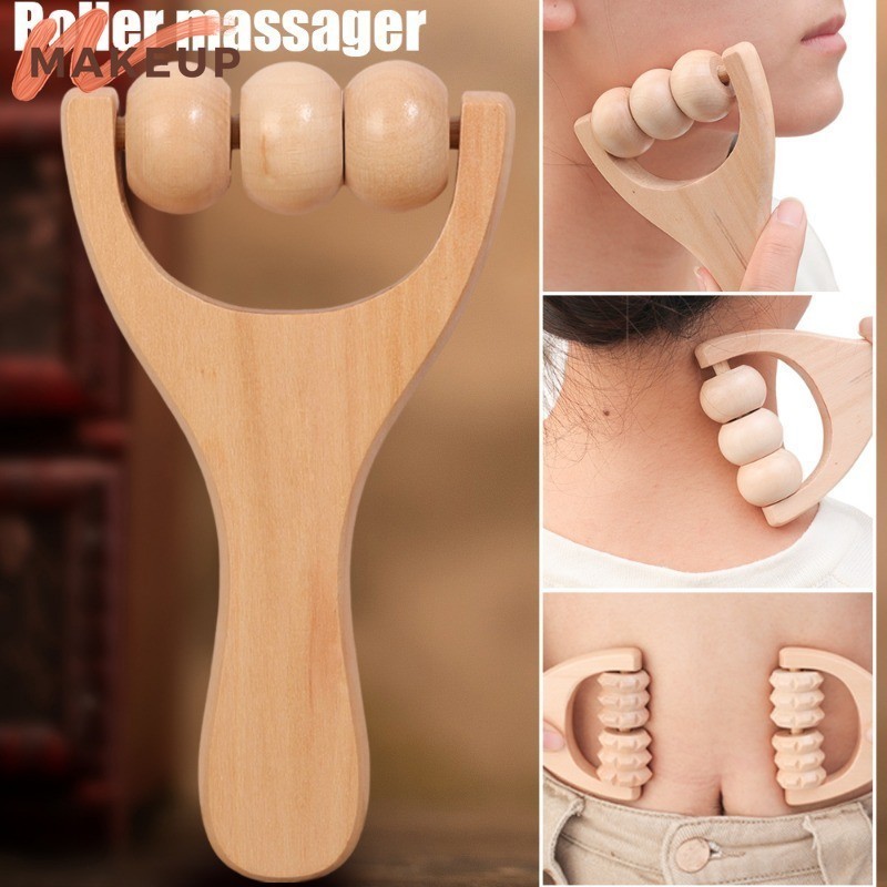 [ ใหม่ ] มือถือไม้ลูกกลิ้งนวด-ความงามดูแลอุปกรณ์สุขภาพ-สําหรับคอ, ไหล่, ขา, เท้า-มือผลักดันกล้ามเนื้อผ่อนคลายนวด-คู่มือเต็มร่างกายนวดเครื่องมื