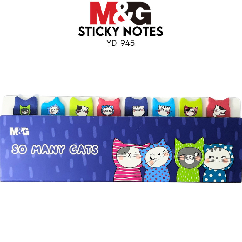 ธงเหนียว M&G แมวมากมาย YD-945 Memo Sticky Note AS26V873 ขนาด 15x53 มม. เนื้อหา 20 ชิ้น - SHESB