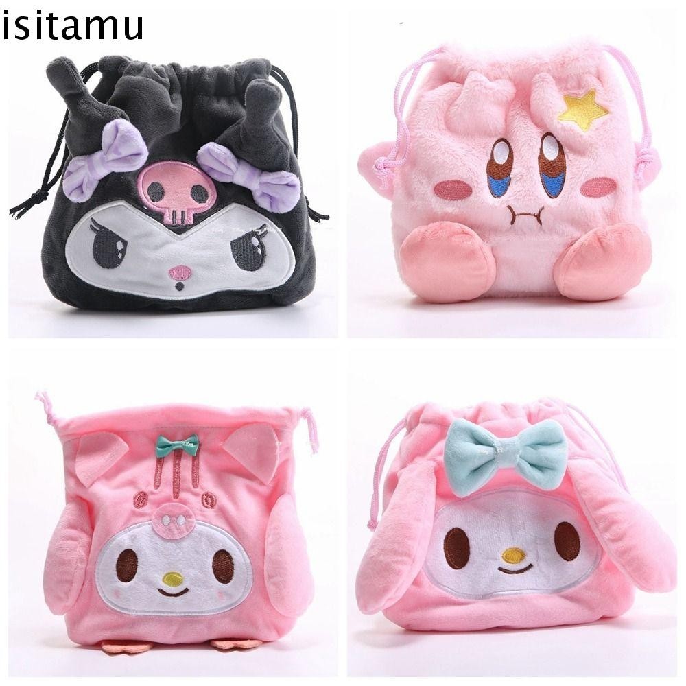 Isitaft กระเป๋าลายการ์ตูน Kuromi, กระเป๋า MyMelody Star Kirby, กระเป๋าแต่งหน้าแฟชั่นกระเป๋าเก็บกระเป๋าสตางค์กระเป๋าใส่เหรียญตุ๊กตานักเรียน
