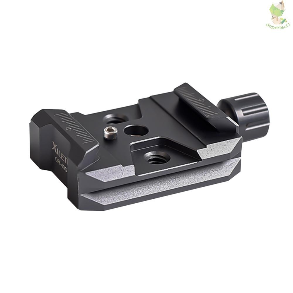 Xiletu QR-40S อลูมิเนียม Quick Release QR Plate Clamp พร้อมสล็อตแผ่น Arca QR 3/8 นิ้วและ 1/4-inc Came723